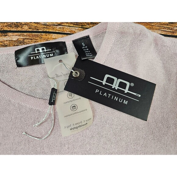 NWT $160 HORSEWARE IRELAND Platinum Womens S Linen Riding Sweater Dust Pink - Picture 8 of 12